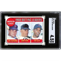 1969 Topps Al Batting Leaders Yaz Sgc 4.5