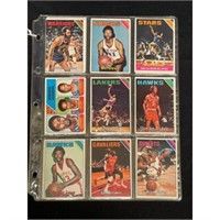 (22) 1975-76 Topps Basketball Cards