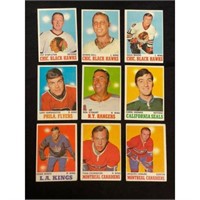 (9) 1970 Topps Hockey Star Cards
