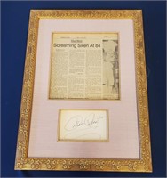 Framed Autograph of Famous Actress Mae West