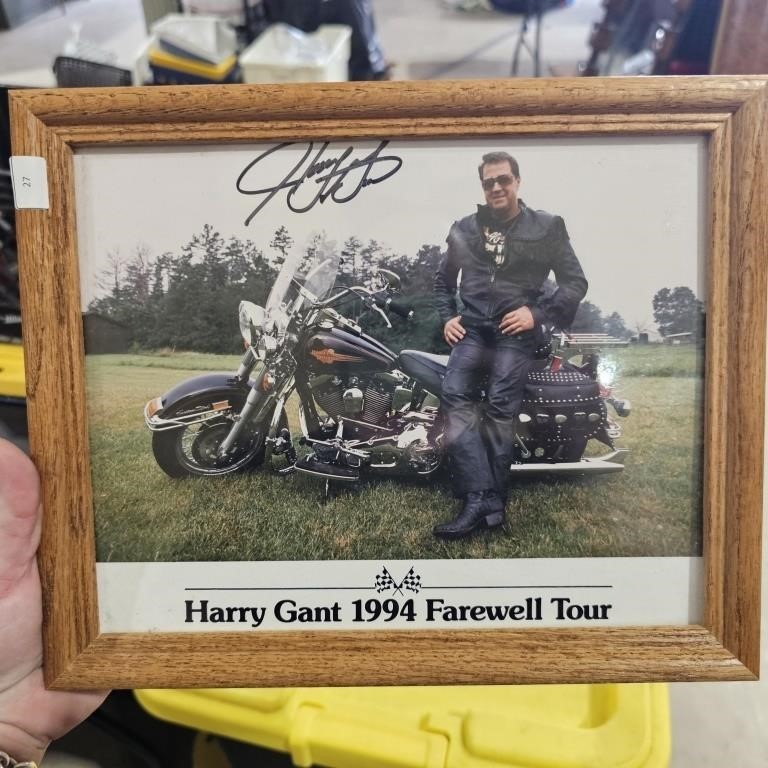 Autographed Harry Grant Farewell Tour Picture