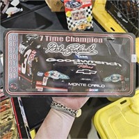 Sealed Dale Earnhardt 7 Time Cha,p License Plate