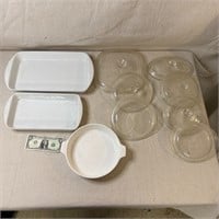 White Stoneware and Orphaned Lid Lot- 12 pc (T13)