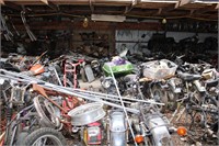 APPROX. 150 VINTAGE MOTORCYCLES-PARTS-ACCESSORIES