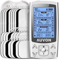 AUVON 24 Modes Dual Channel TENS EMS Unit, Recharg