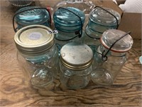 BLUE BALL JARS AND GLASS JARS