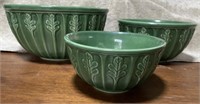 Furio 3 pc mixing bowl set NEW McCoy Looking Green