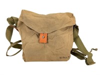 WWII Japanese Army Air Raid Gas Mask Canvas Bag