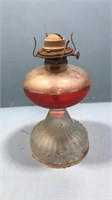 Old glass kerosene lamp