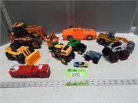 Plastic toy vehicles