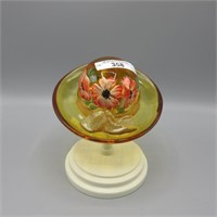 Fenton HP Bonnet on Stand - Amber - Designed by