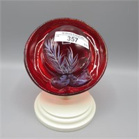 Fenton HP Bonnet on Stand - Ruby - Hall -