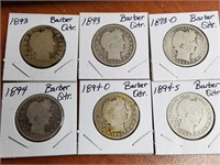 6 Barber Quarters (see photos)