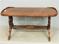 Lyre theme walnut coffee table-18" x 36"