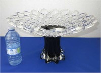 Large Vintage Hand Blown Glass Centerpiece