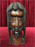 Carved Wood Head Figure