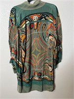 Vintage Silk Cover Up Robe Top