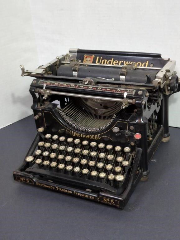 Early 1900's Underwood No. 5 Typewriter - Classic