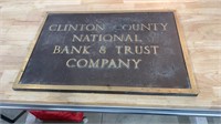 Heavy brass bank sign
