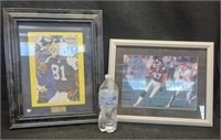 (2) NFL FRAMED PICTURES MEMROB.