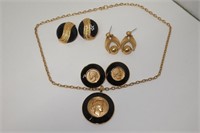 Cosmetic Necklace and 3 Earring Sets
