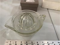 vintage glass reamer juicer