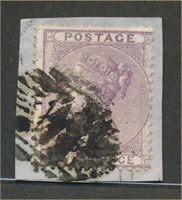 GREAT BRITAIN #27 ON PIECE USED AVE