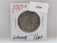 1947-D 90% Silv Walker Half $1 Dollar
