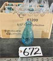 12 Blue Decorative Wedding Glass Vases