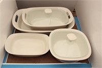 Covered Corning Ware Casserole Dishes