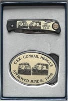 Smith & Wesson CSX Conrail Merger Buckle/Knife Set