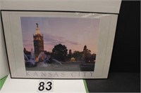 Kansas City Framed Poster 24"T X 36"W