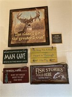 Assorted Man Cave Small Wooden Signs