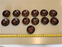 13 pc copper spice or trinket Bowl set. Living roo