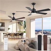 ZMISHIBO 2 Pack Ceiling Fans with Light, 52" Ceil