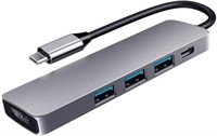 USB C Hub, WIRELY 5-in-1 USB C Multiport Adapter