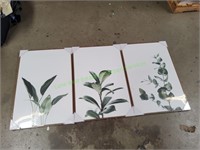 3pc Plant Leaves  Wall Art