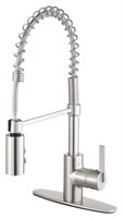 $129  Flynt Brushed Nickel 1-Handle Kitchen Faucet