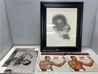 MUHAMMAD ALI POSTERS AND RECORD ALBUMS