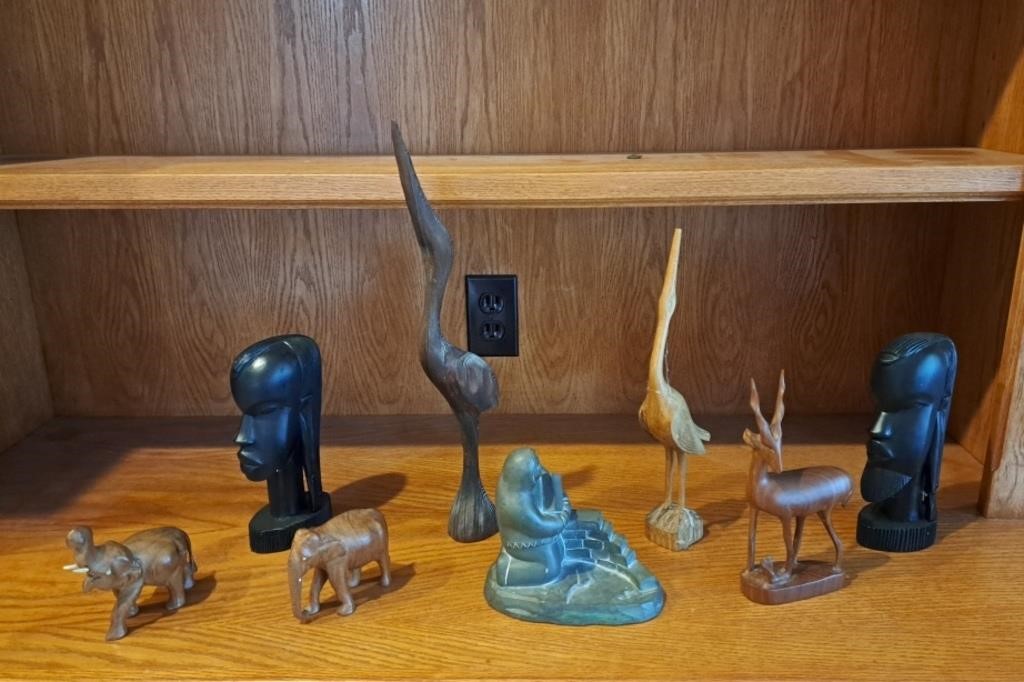 Collection of animal decor / statues
