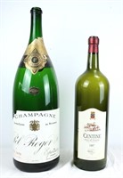 Pol Roger Champagne & Banfi Large Wine Bottles