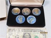 5pc Presidential Collector's token Coin SET