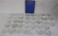 COLLECTION OF 38 19TH C. FLINT GLASS CUP PLATES,