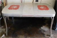 1950's formica kitchen table w/ chrome legs, 59"