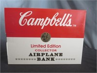 Spec-Cast Diecast Campbell's Airplane Bank Sealed