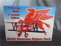 Spec-Cast Diecast Mobil Stearman Biplane Bank