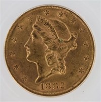 1882-S Double Eagle ICG MS62 $20 Liberty Head