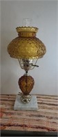 Fenton Amber lamp