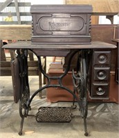 Antique Domestic Sewing Machine & Table