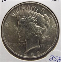 1923 Peace silver dollar. BU.